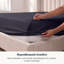Drap-housse en satin de coton biologique certifié Dela GOTS, densité de tissage 400, coton doux à longues fibres, poche profonde de 16 po-88077802-88077801