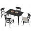 Ensemble de salle à manger 5 pièces avec 4 chaises rembourrées-1789122009-1789121987