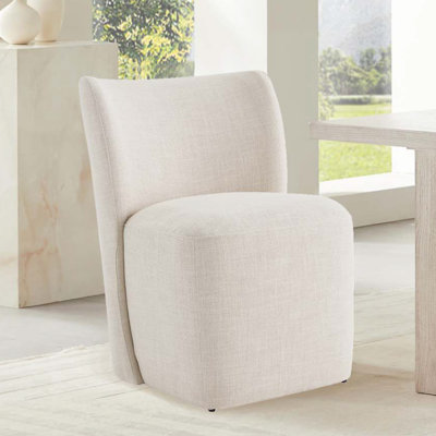 Madie Upholstered Dining Chair with Casters   