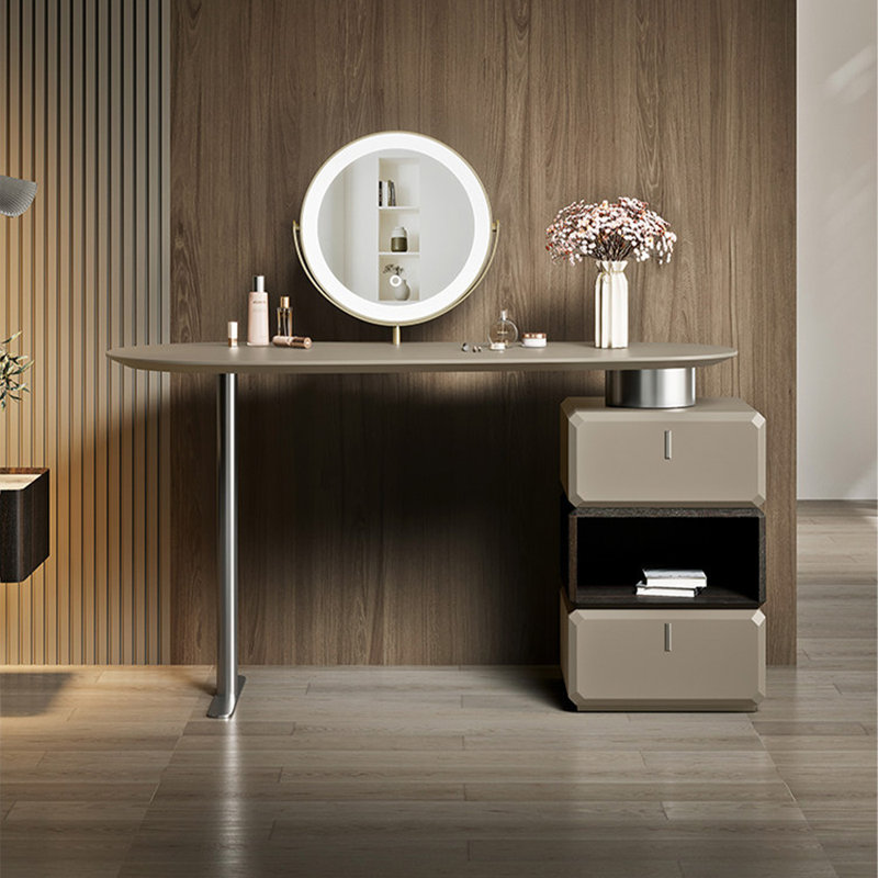 Coiffeuse minimaliste moderne avec miroir, 110 cm (43,31 po)., 29.53" H x43.31" W x22.83" D