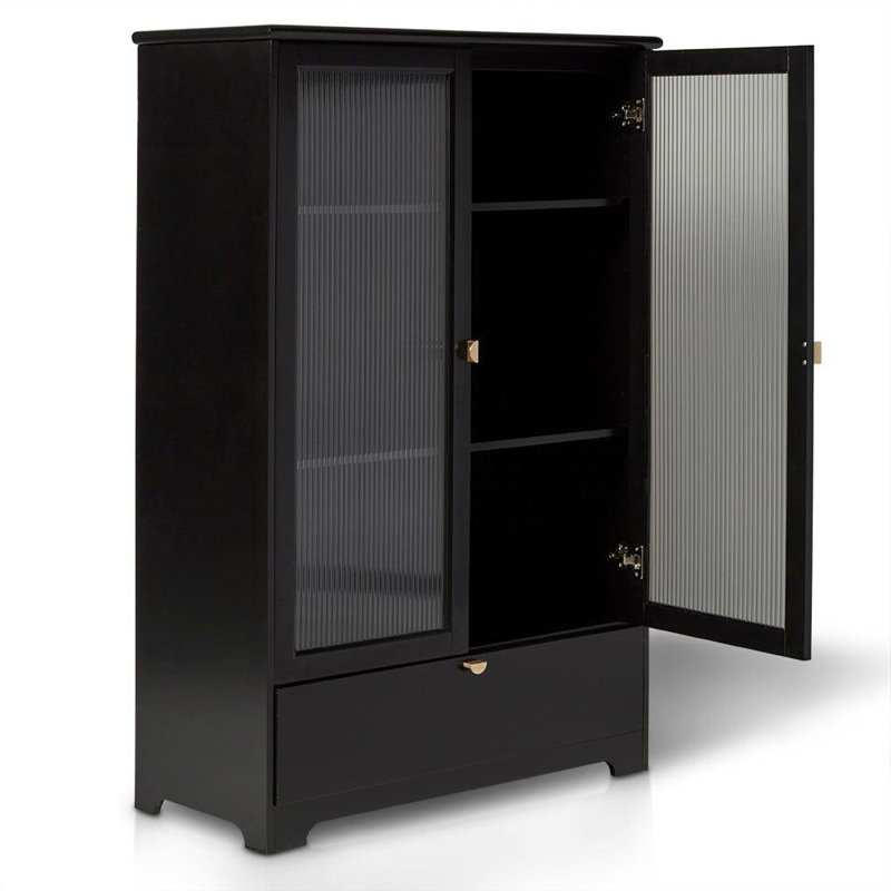 Casen Kitchen Cabinet Set, Black