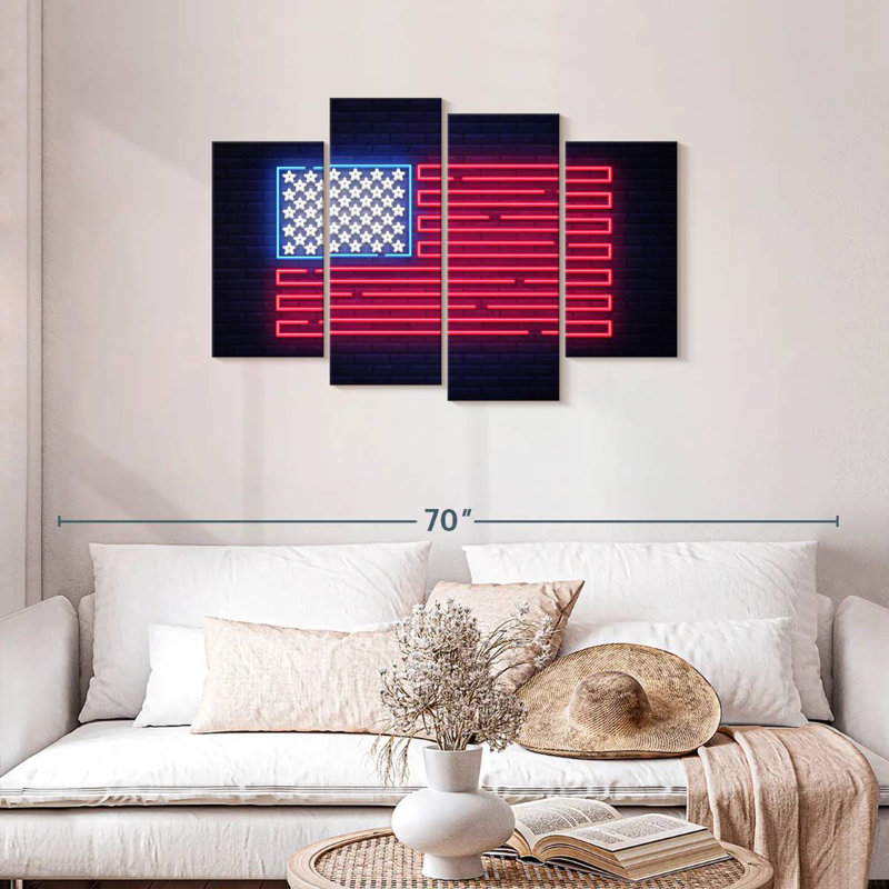 Borges USA Flag Neon Sign