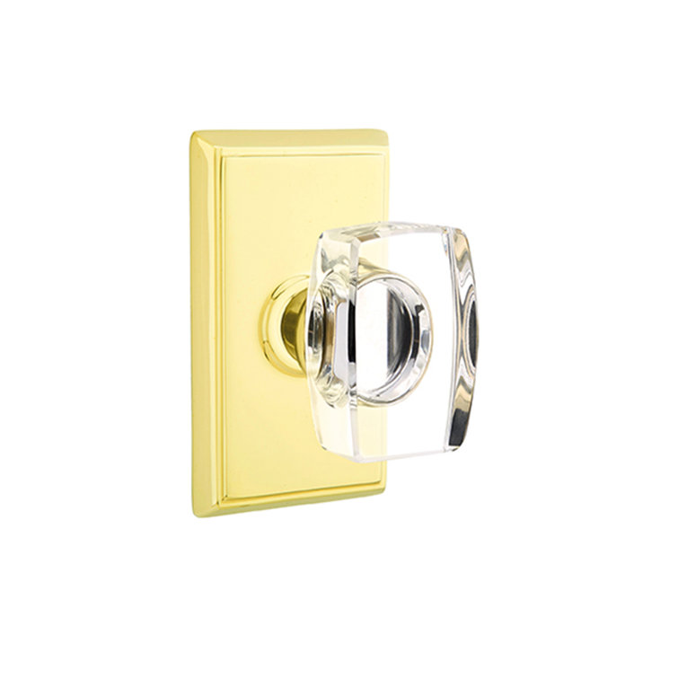 Passage Windsor Crystal Knob with Rectangular Rose