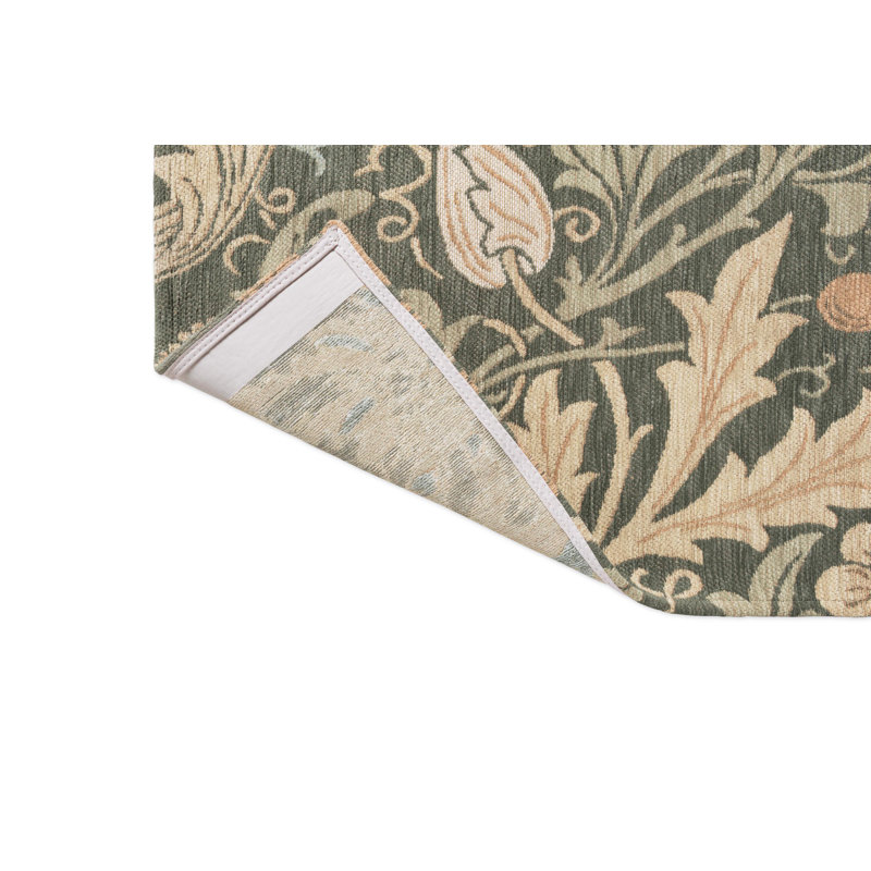 Floral Area Rug in Gold, Rectangle 6'7" x 9'2"