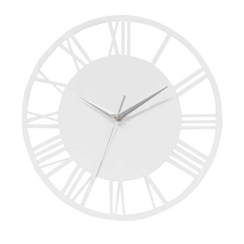 Spataro Solid + Manufactured Wood Wall Clock, White