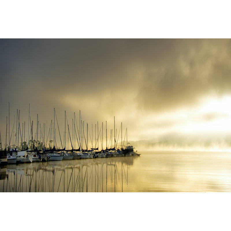 Marina Morning II by Danny Head - Wrapped Canvas Print, 30cm H x 46cm W