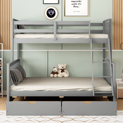 Fikir Twin over Full Solid Wood Standard Bunk Bed by Harriet Bee -  6922B662DEE6425AAA8CD01C7A407675