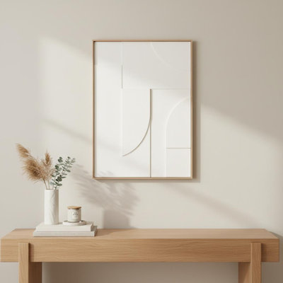 «White Geo Mache», art mural brun