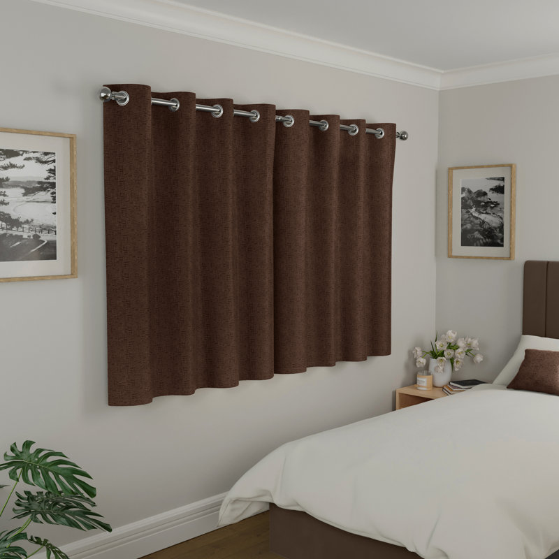 Biller Eyelet Thermal Light Reducing Curtain, 117cm Width x 137cm Drop, Navy