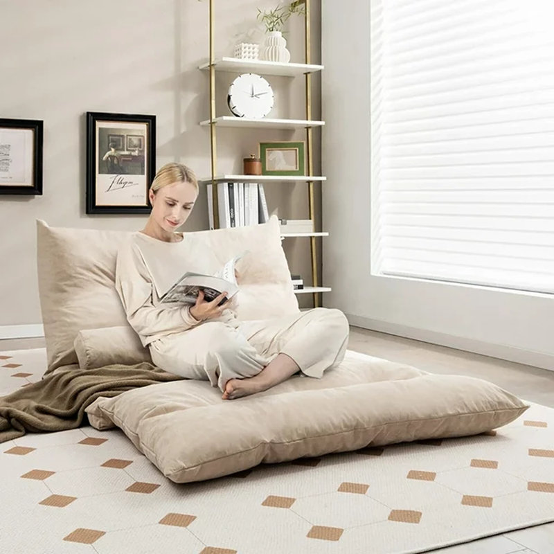 Canapé-lit sans accoudoirs 43,5 po Weranna, Beige