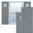 True Fit PVC San Antonio Mission Style Fixed Mount Shutters-64468765-64468753-64468798