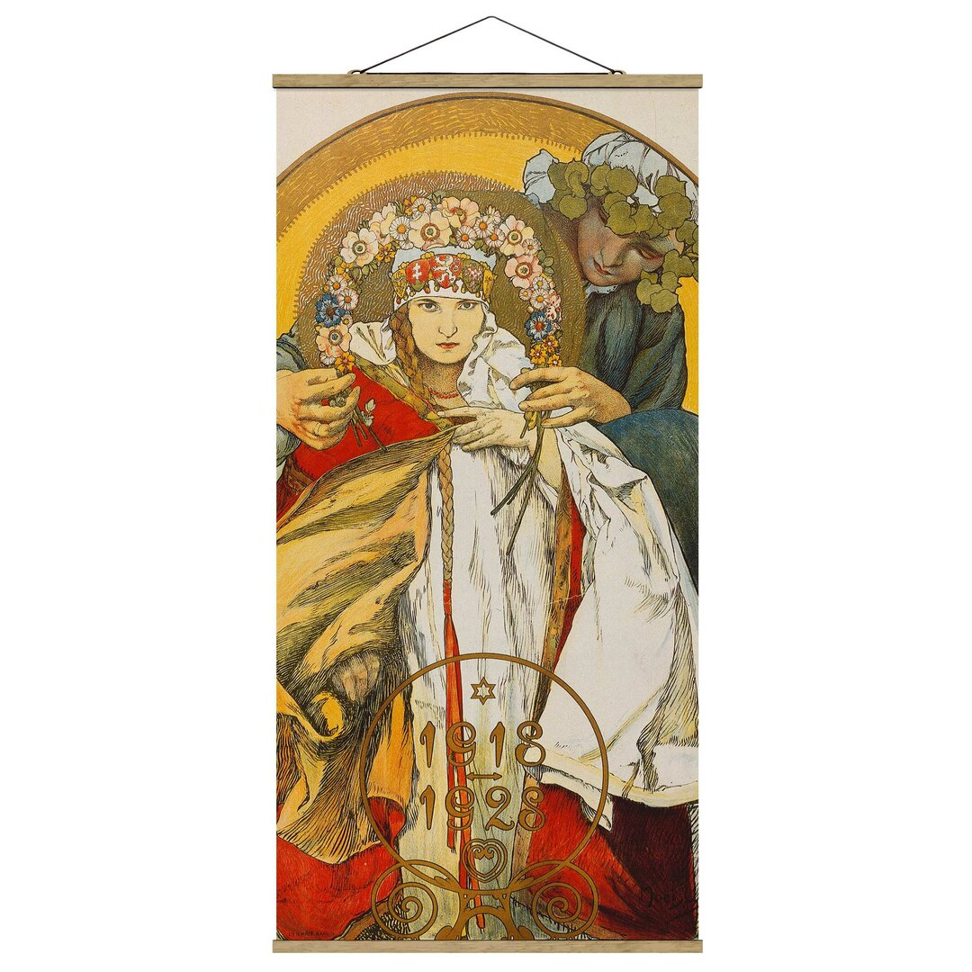 Stoffbild Alfons Mucha - Poster Tschechoslowakische Republik von Alfons Mucha