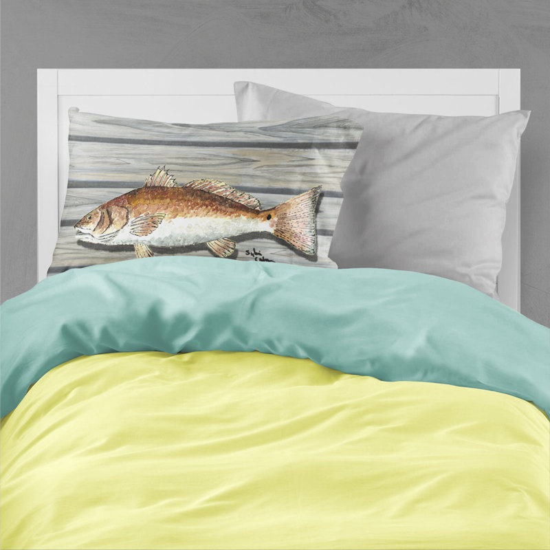  Taie d'oreiller poisson à rayures