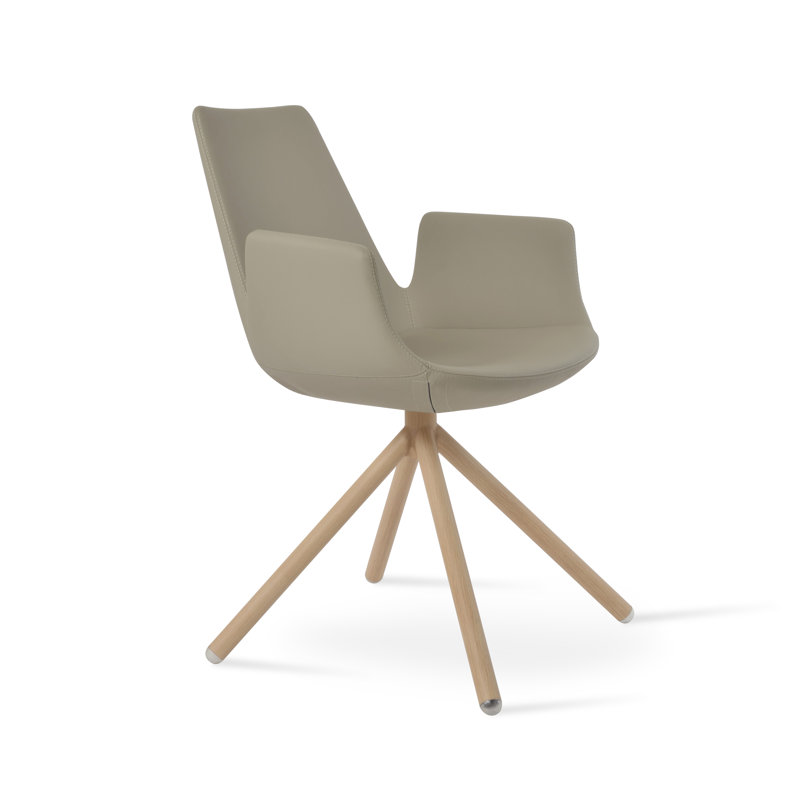 Chaise de salle à manger à accoudoirs Eiffel, Or