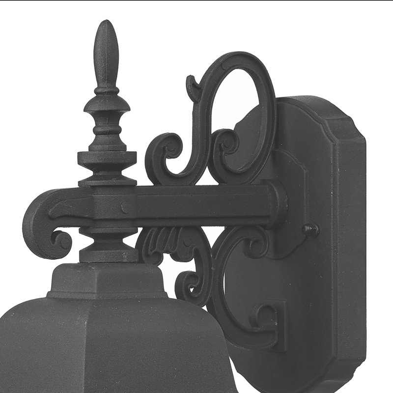 Aafreen Black Outdoor Wall Lantern