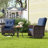  Imalai Outdoor Rocking Swivel Rattan Chair Set Removable Cushions & Coffee Table-664410494