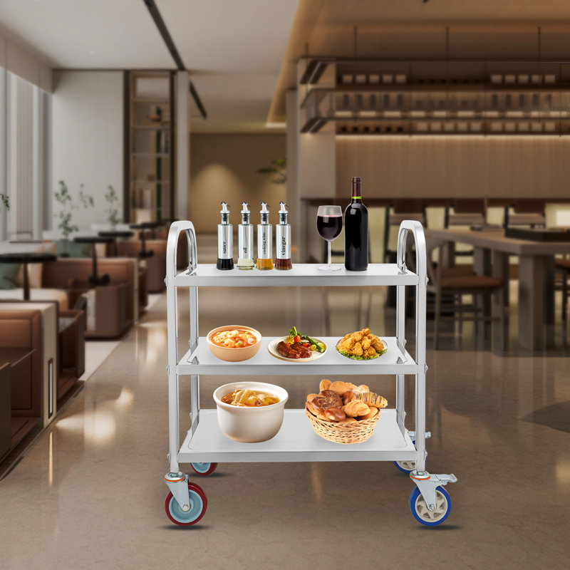 Utility Cart with Wheels, 37.4" H x 29.5" W x 15.7" D