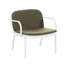 Ensemble de conversation d'extérieur 3 pièces avec cadre en PP blanc et coussins - 2 chaises club 1, rouille, poids léger, support ergonomique par cadre, coussins, -, facile à réarranger, rouille