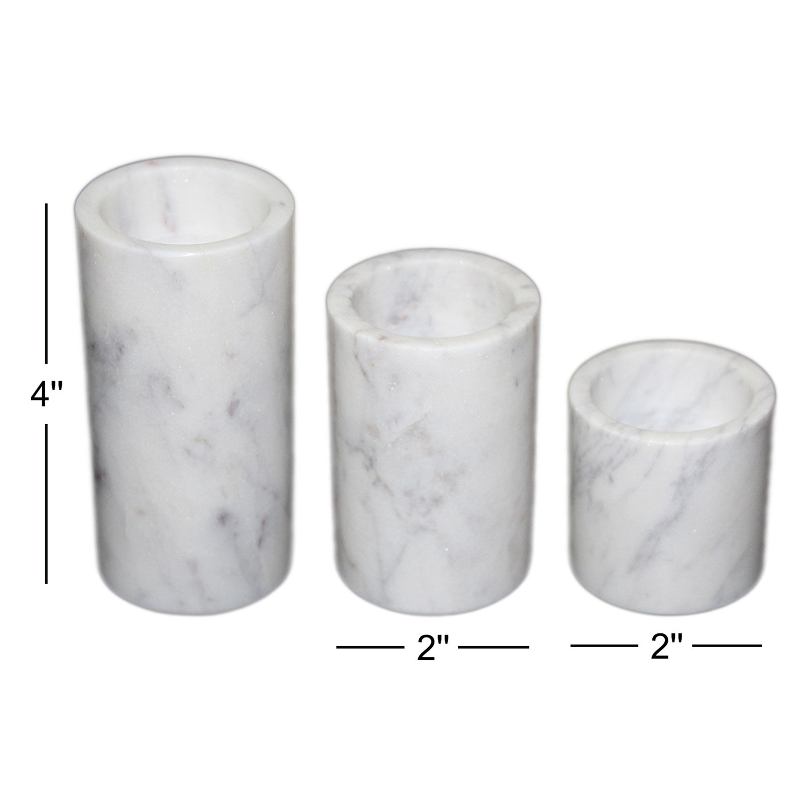 Matheson Genuine Marble Candlestick Holder