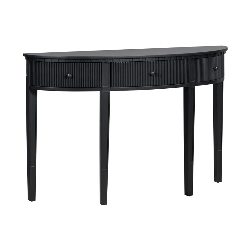 Console de rangement avec trois tiroirs Crestview, Noir