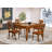 5 Piece Dining Set Includes a Square Dining Table with Butterfly Leaf and 4 Kitchen Chairs, Black & Cherry-2073245413-2122533355-2122533353