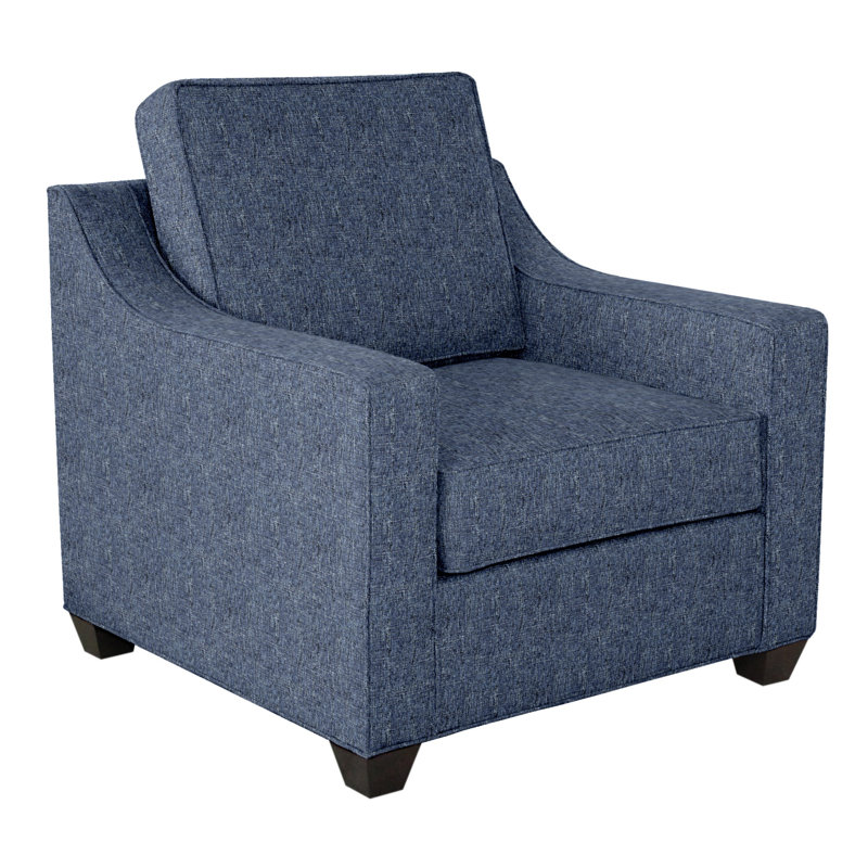 Fauteuil large de 34 po Clark, Cafelle, Geai bleu Connelly