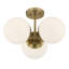 Turin 3-Light Chandelier in Warm Brass by Dann Foley