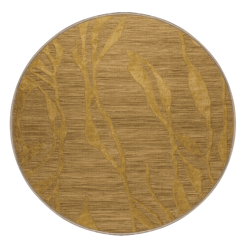 Tapis abstrait lavable à la machine, Rond 4 pi