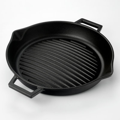 Lava Enameled Cast Iron Grill Pan 12 inch-Round -  LAVA CAST IRON, LV ECO GT 30 T5