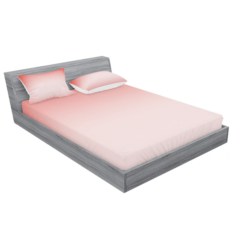 Microfiber Ombre Sheet Set, Queen Sheet Set with 2 Pillowcases, Coral Ombre