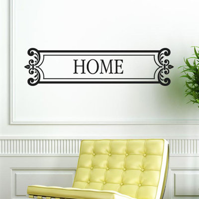 Home Sign Framed Wall Sticker