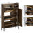 Rattan Wooden Shoe Cabinet with 3 Flip Drawers & Adjustable Shelves, Slim Entryway Organizer with Metal Knobs, Boho Style-51196733