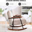 Chaise berçante moderne avec mousse haute - Accent beige pour support de fauteuil en métal-1405797543