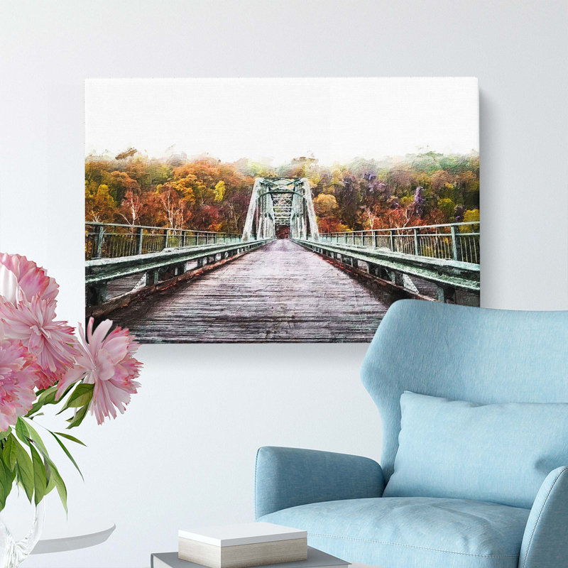 Fayette Station Bridge in West Virginia - Wrapped Canvas, 40cm H x 60cm W x 3cm D