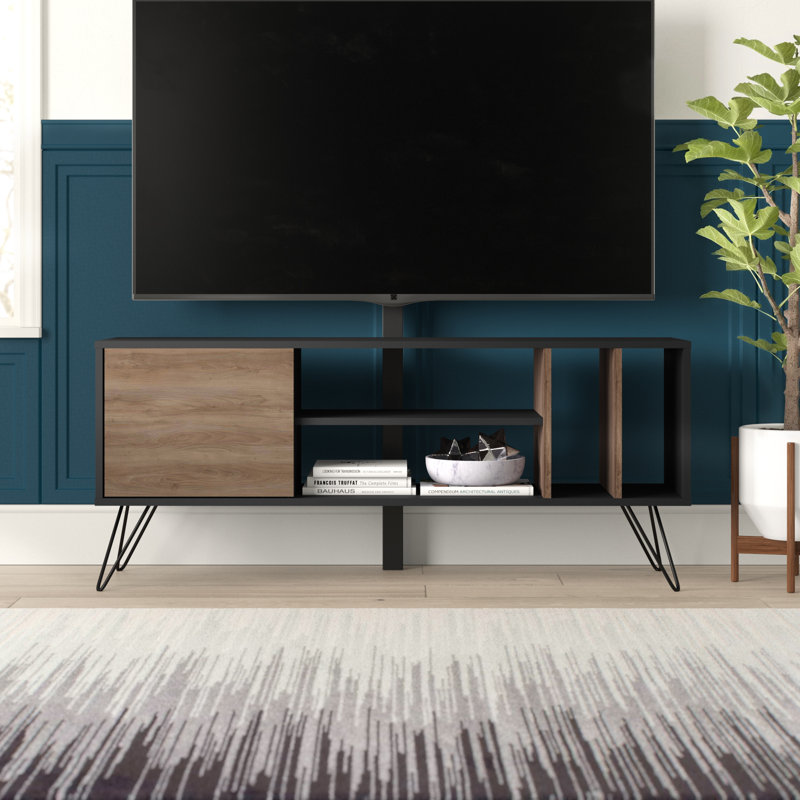 Mistico TV Stand for TVs up to 60", Walnut/Black