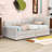 Wooten Twin Size L-Shaped Corduroy Daybed with Storage Drawers-918245765