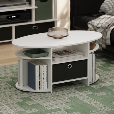 Table basse avec rangement et tablette Lansing