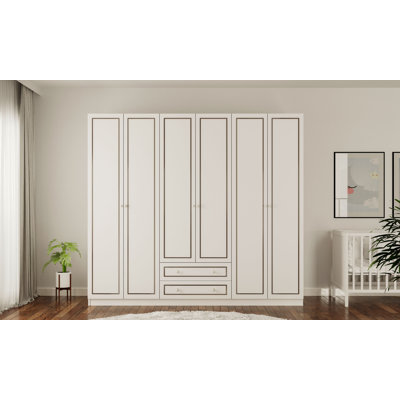 Vandusen 6 Door Manufactured Wood Wardrobe