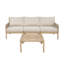 Ensemble de conversation d'extérieur en bois d'acacia avec table basse et coussins Casper-1319146464
