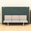 Lit escamotable double avec canapé, quatre tablettes de rangement et station de charge-1238822797