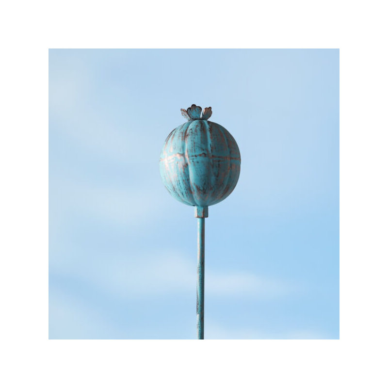 Iron Garden Statue, Blue