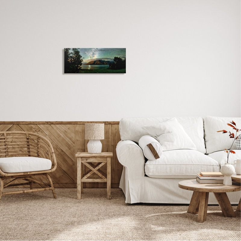 «Starry Night Sky Landscape», art mural sur toile par Lena Owens, H 10 po x l 24 po x P 1,5 po