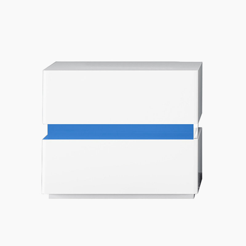Table de chevet, Blanc lustré