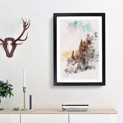 Sunrise over the Forest - Picture Frame Graphic Art Print