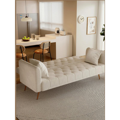 Canapé simple convertible de 71 pouces avec velours American Retro, idéal pour les petits salons, les chambres à coucher et les bureaux