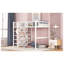 Lit mezzanine en métal avec tablettes à 4 niveaux et rangement-2055445010