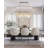 18-Light Chrome Chandelier With Clear Hanging Crystals