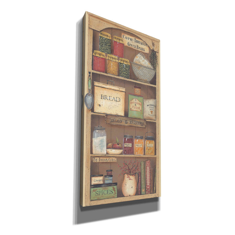 «Farmhouse Pantry II» par Pam Britton, art mural sur toile, H 40 po x l 20 po x P 1,5 po