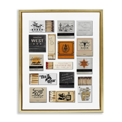 «Wild West Rodeo Matchbook», art mural encadré par flotteur