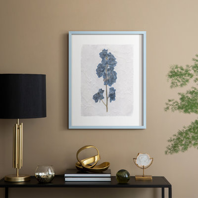Impression encadrée Decoupage Floral III - bois massif
